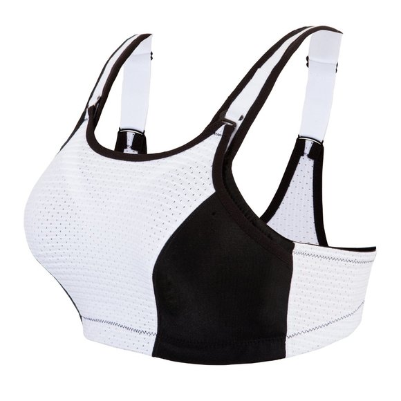 Set of 3! 32C Glamorise SPORT Bra (DOUBLE-LAYER) Wicking (UNDERWIRED) WHITE NEW - Picture 2 of 13